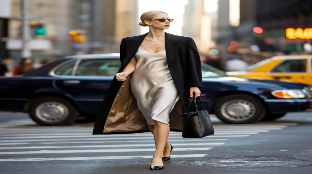 Carolyn Bessette-Kennedy look minimaliste années 90