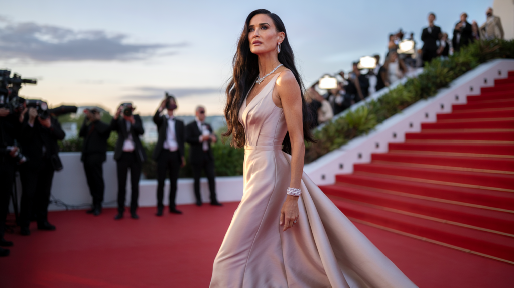 Demi Moore look tapis rouge