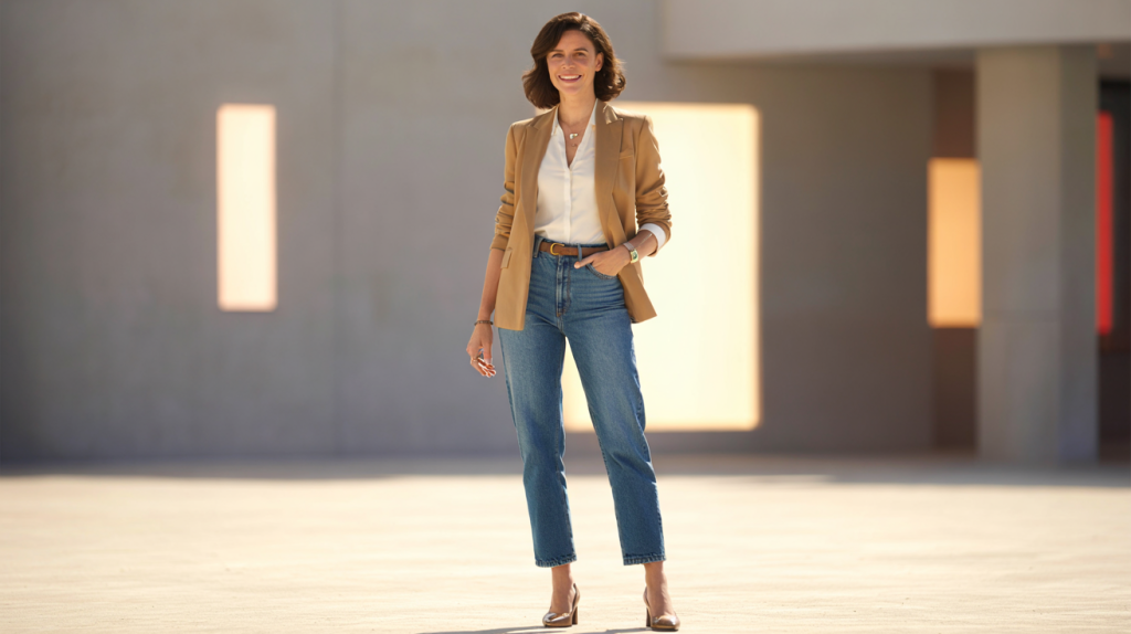 Faustine Bollaert look jean