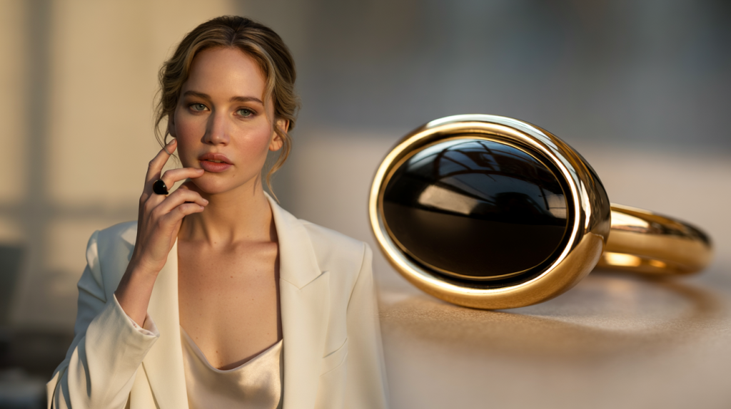 Jennifer Lawrence bijoux onyx