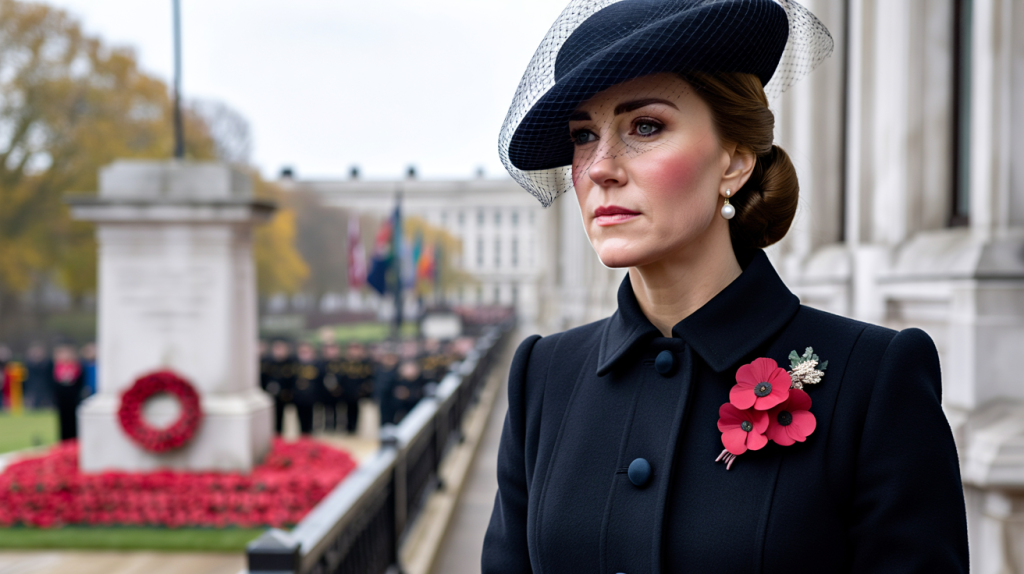 Kate Middleton manteau Remembrance Sunday