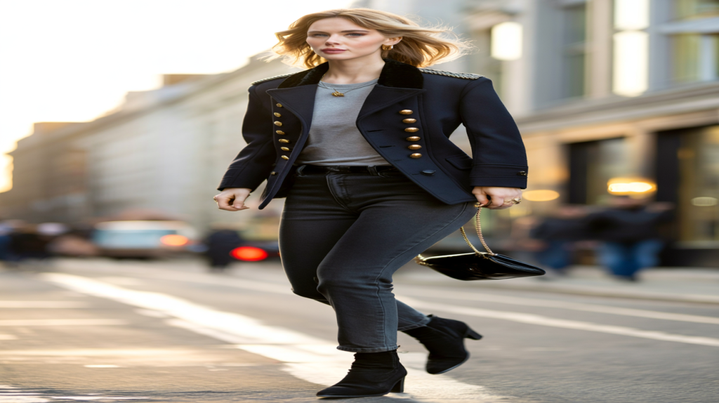 Kate Moss veste officier