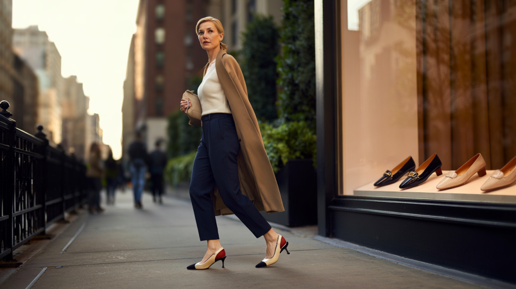 Kelly Rutherford chaussure comeback