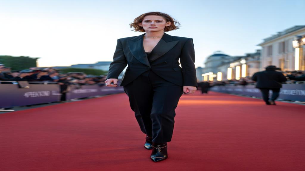 Kristen Stewart Deauville total look black