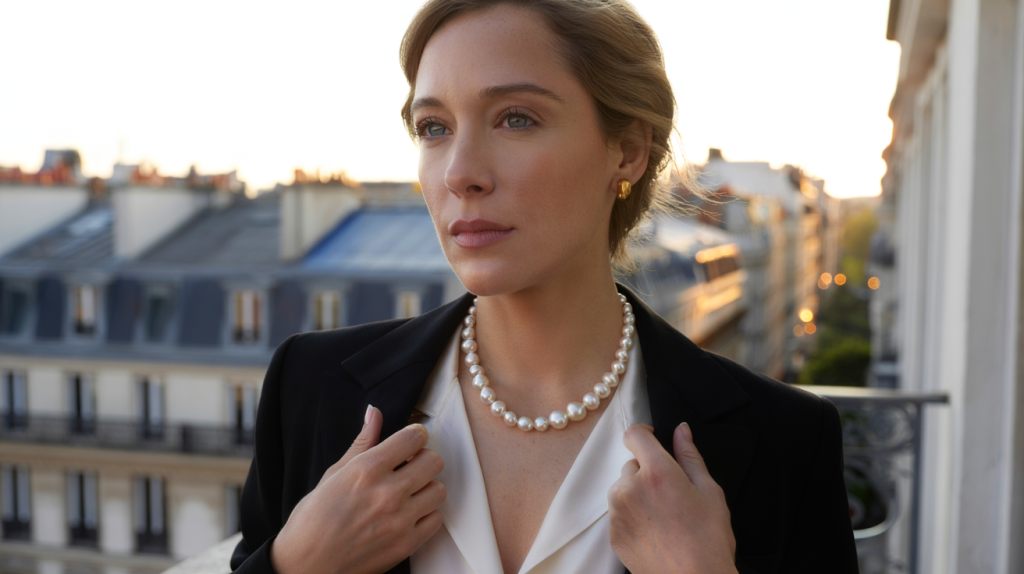 Laura Smet collier de perles