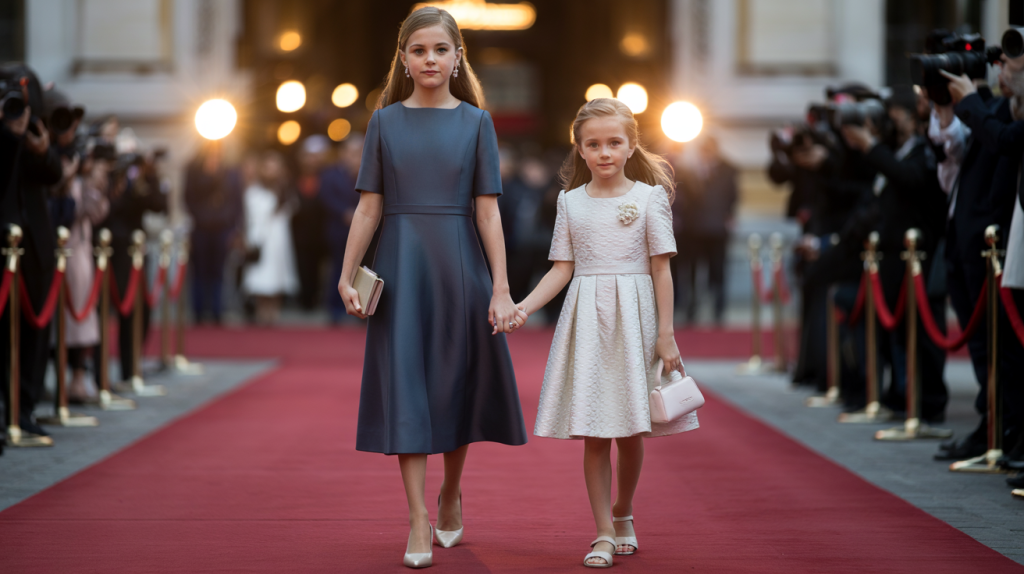 Leonor et Sofia look tapis rouge