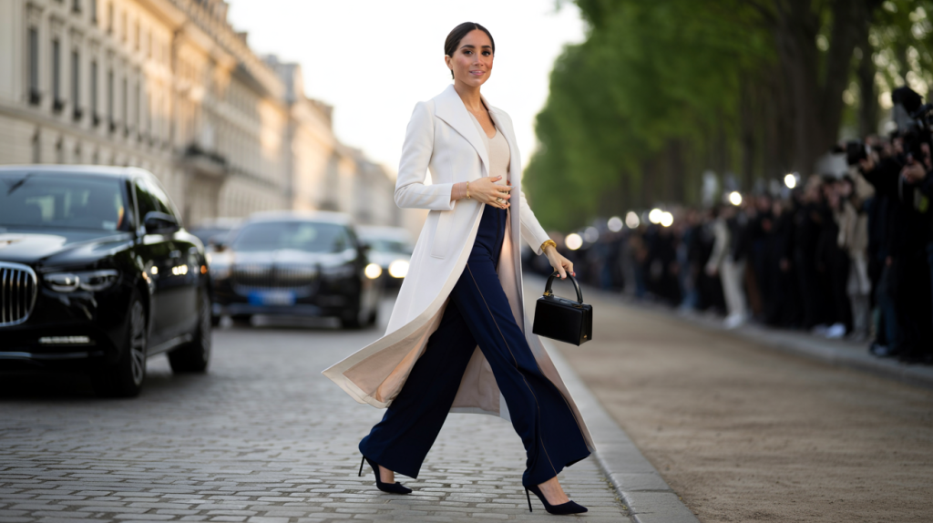 Look de Meghan Markle à la Fashion Week de Paris