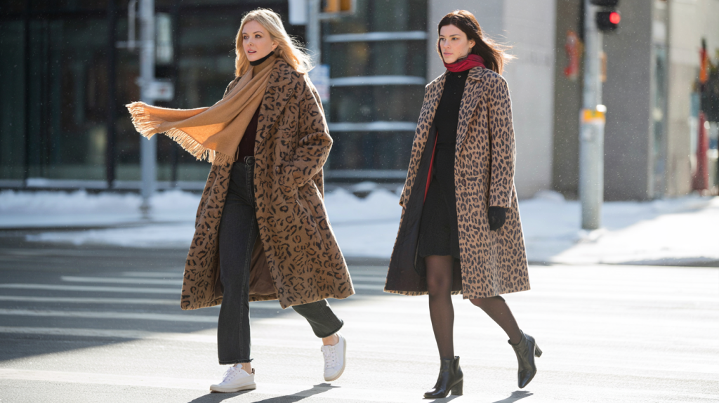 Manteau léopard hiver 2025