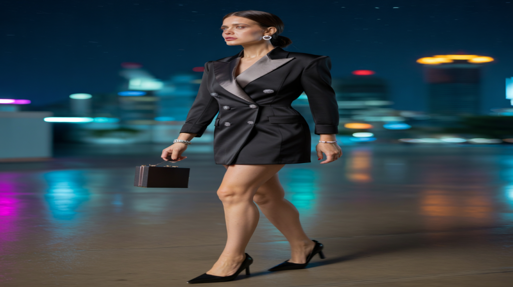 Robe blazer noire soirée