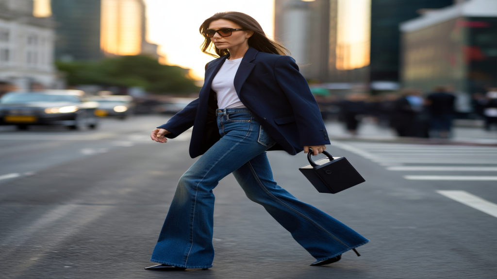 Victoria Beckham jean flare années 2000