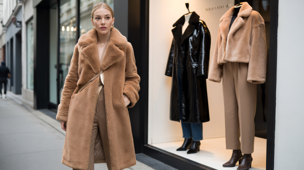 Zara manteau fausse fourrure femme