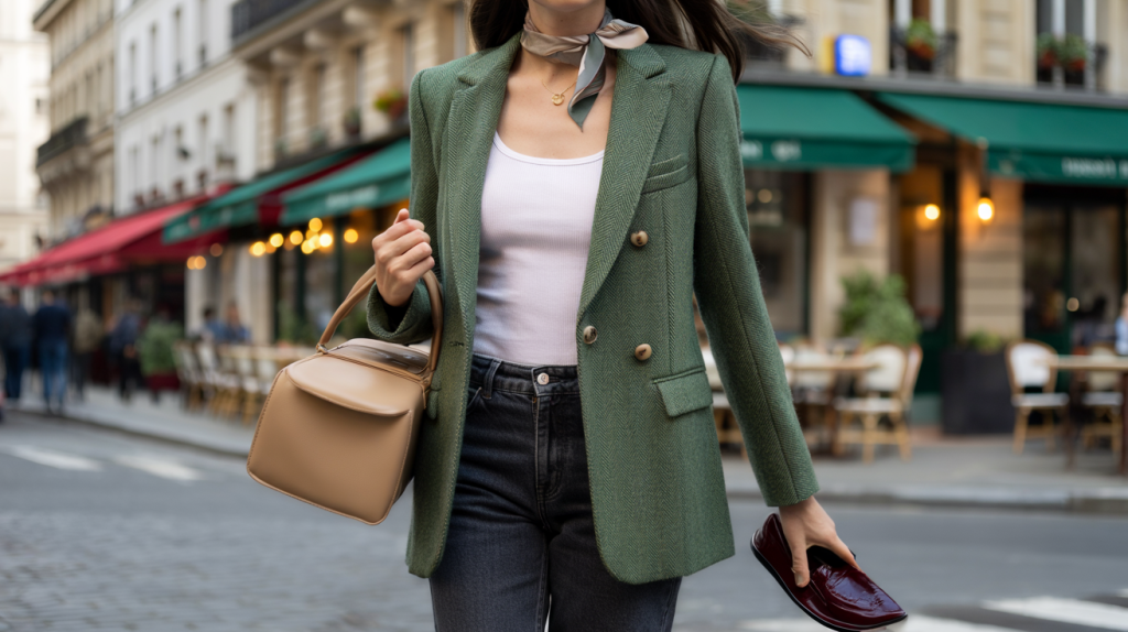 blazer tweed femme chic