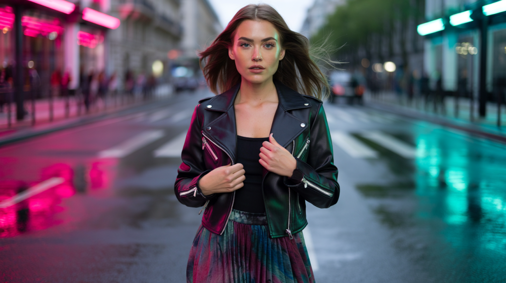 blouson Zara rock chic