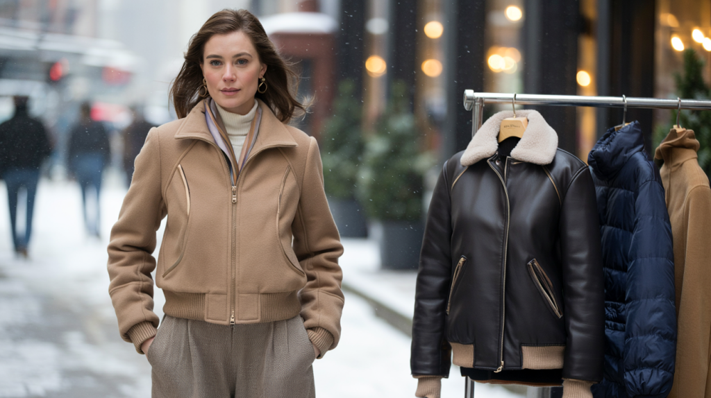 blouson d’hiver chic et rétro femme