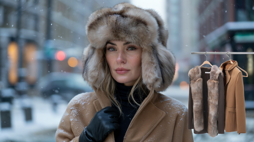 chapka femme fourrure chaude