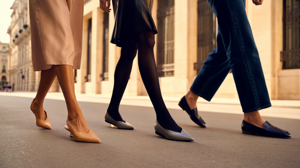 chaussures plates élégantes qui allongent la silhouette