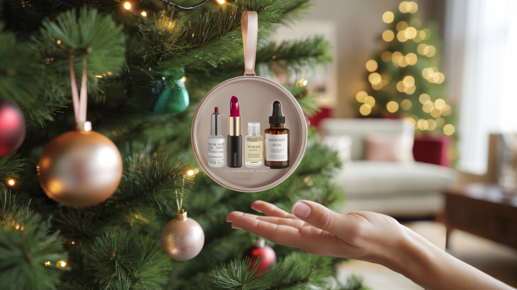 coffret beauté Noël à suspendre au sapin