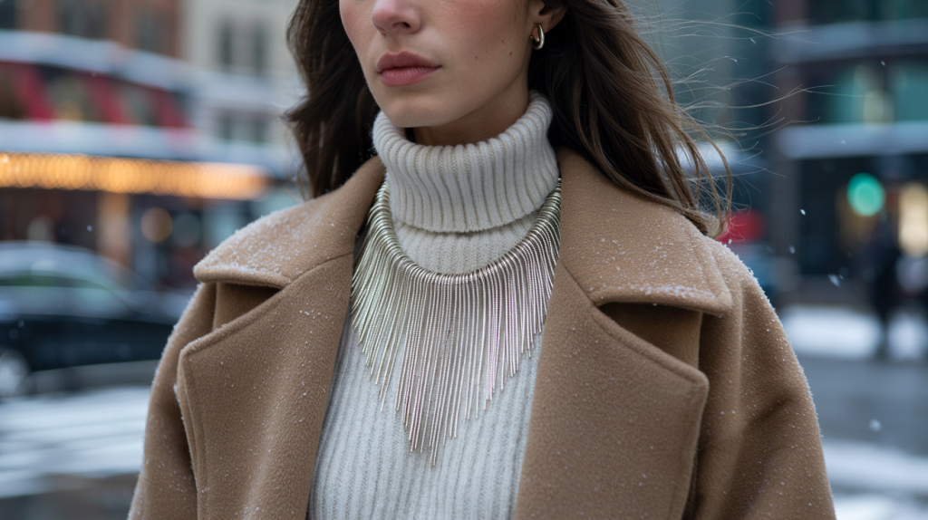 collier à franges tendance hiver