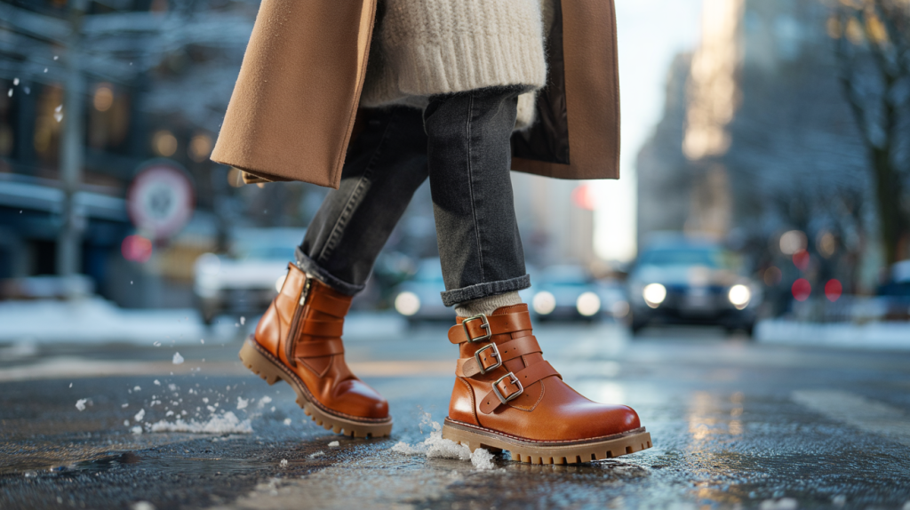 comment porter des bottes à boucles en hiver