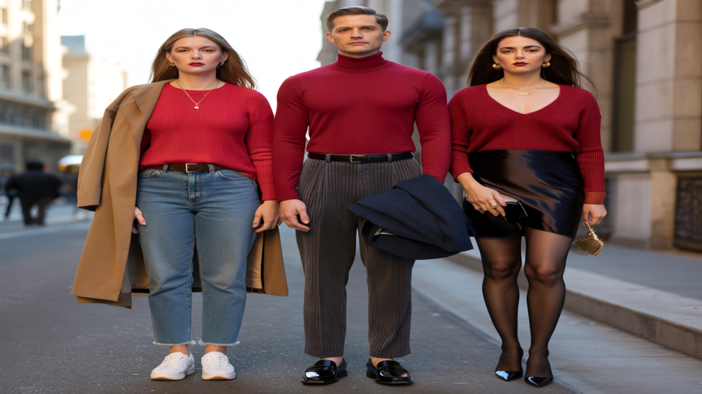 comment porter un pull rouge