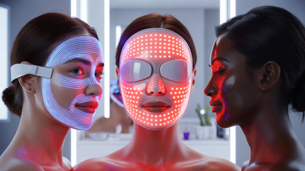 comparatif masque LED pour la peau