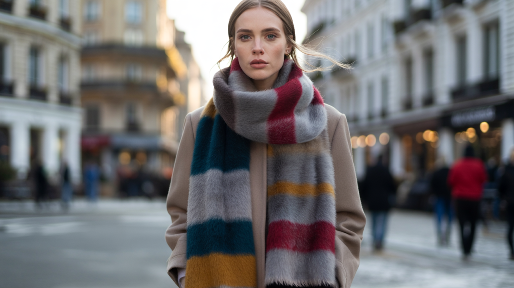 écharpe oversize tendance