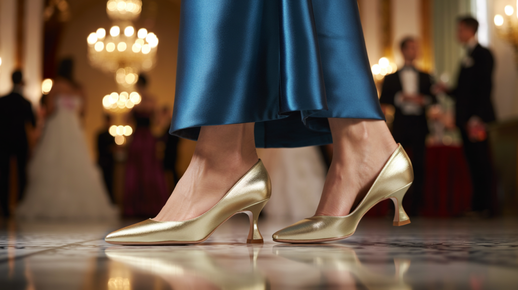 escarpins à petit talon élégants soirée