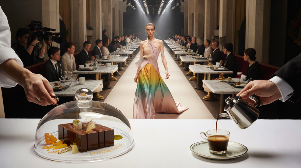 fusion mode et gastronomie sur les podiums