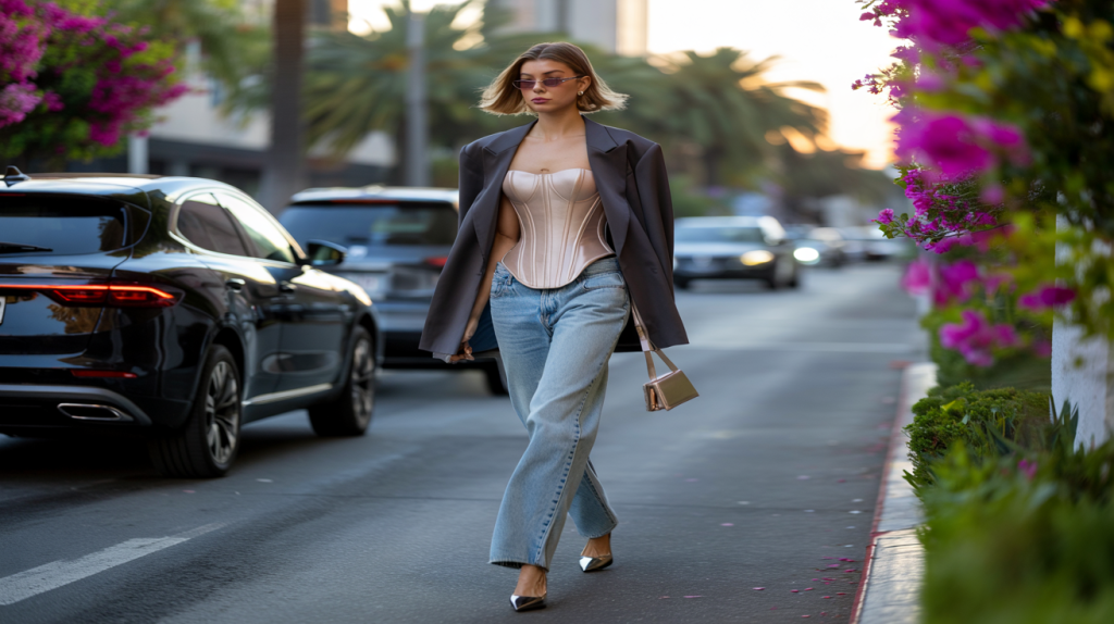 hailey bieber corset