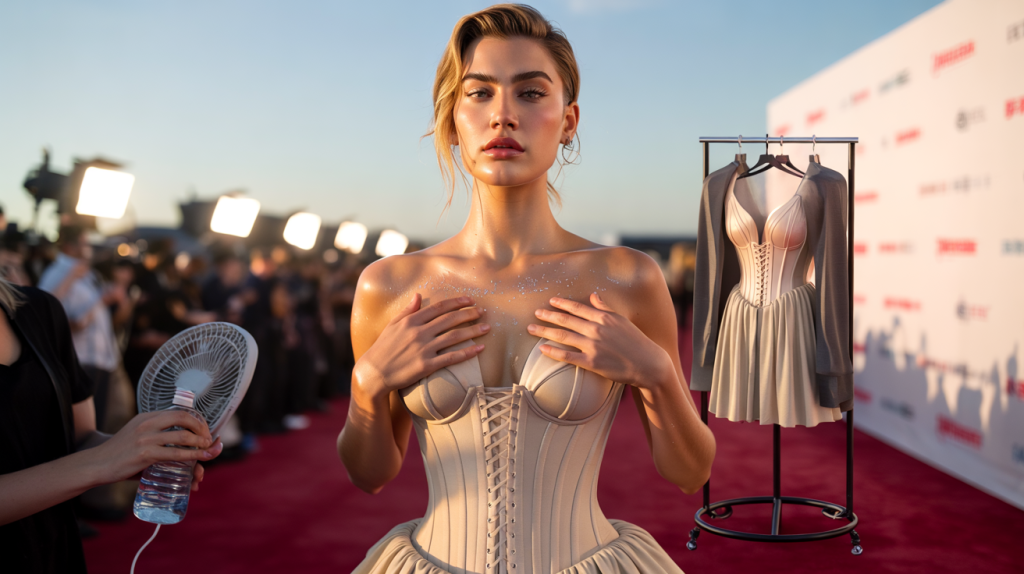 hailey bieber souffre corset