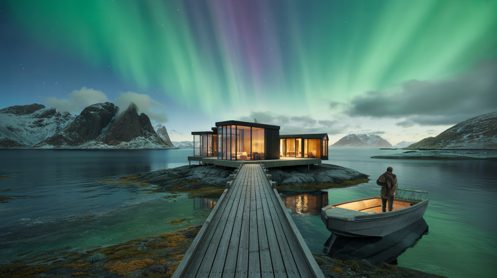 hôtel île privée Norvège