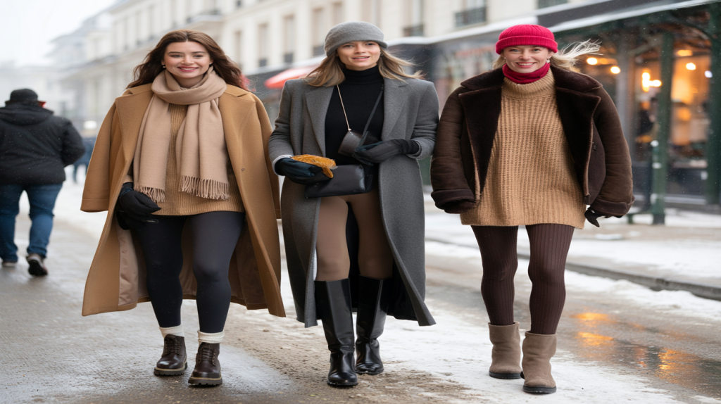 idées de tenues avec legging hiver