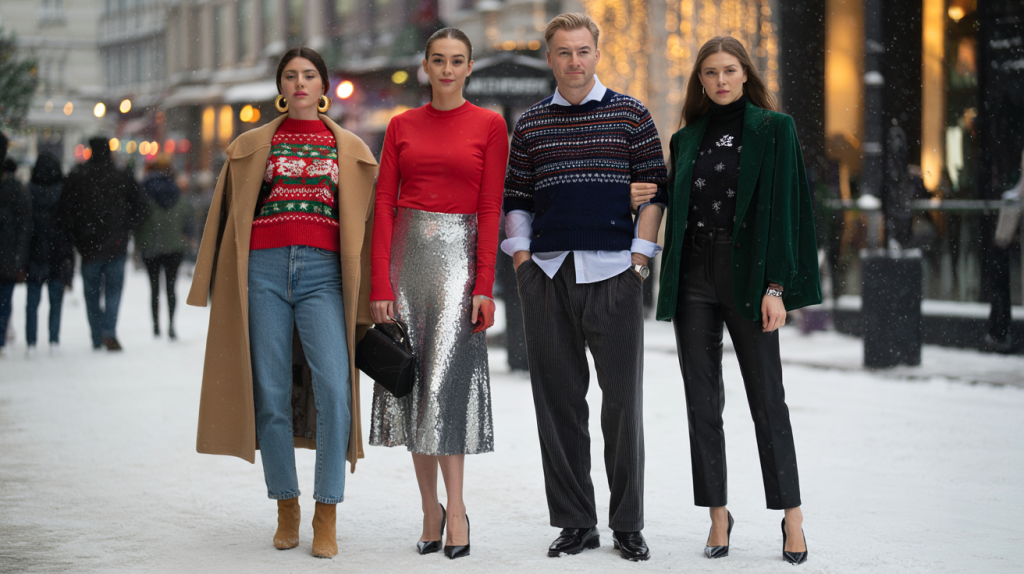 idées de tenues avec pull de Noël