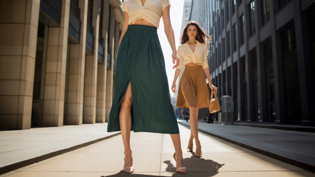 jupe qui allonge les jambes