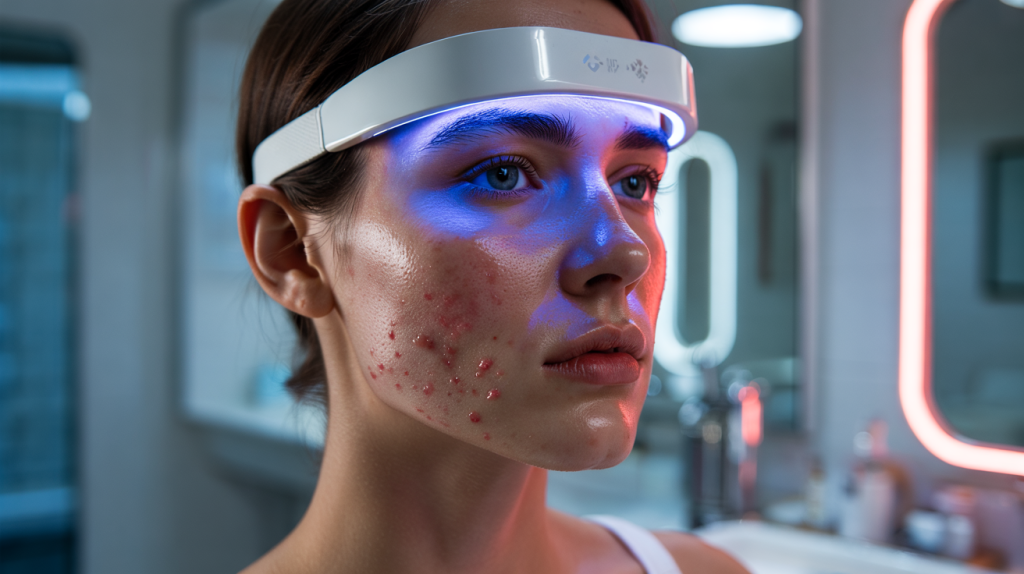 lumière bleue acné traitement