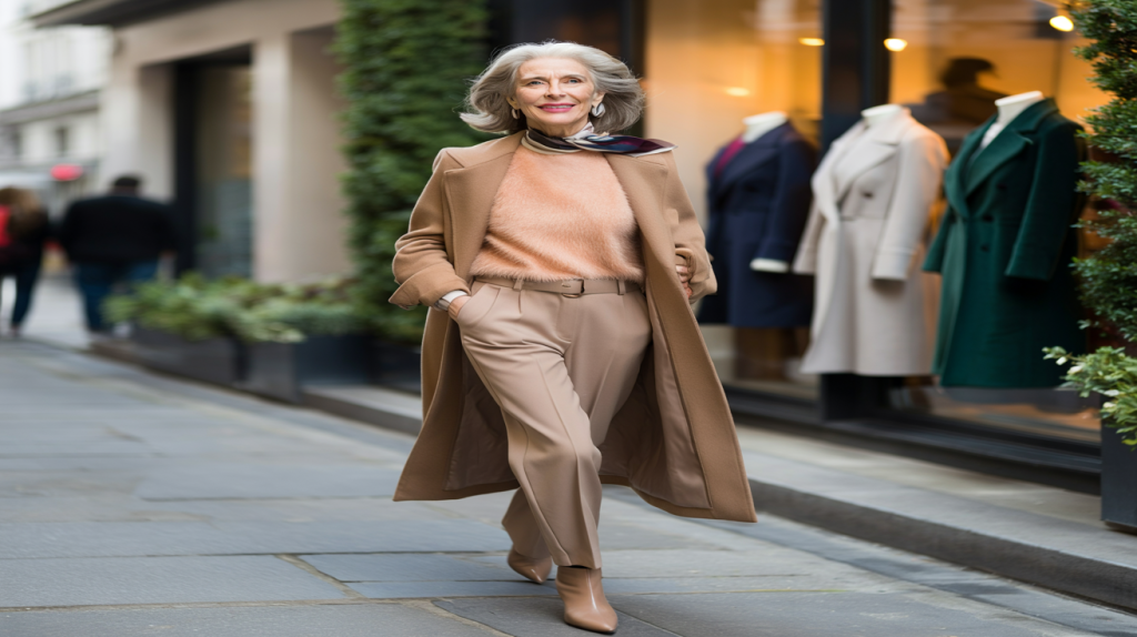 manteau chic femme après 60 ans