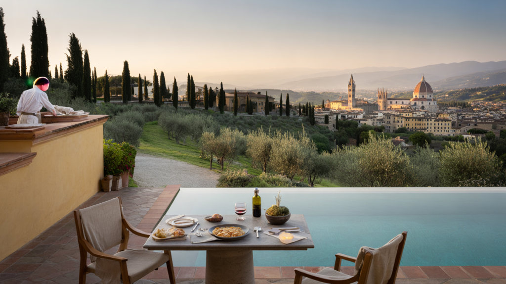 nouvel hôtel sur les collines de Florence