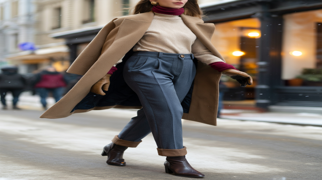 pantalon chaud élégant femme hiver