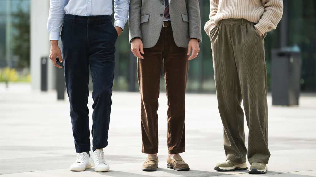 pantalon en velours côtelé