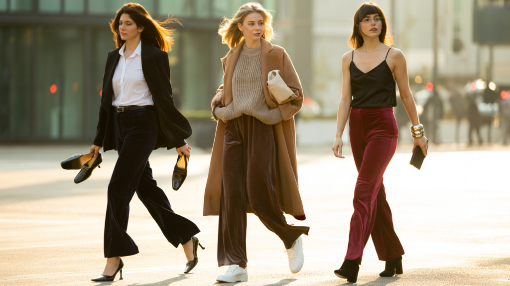 pantalon en velours femme