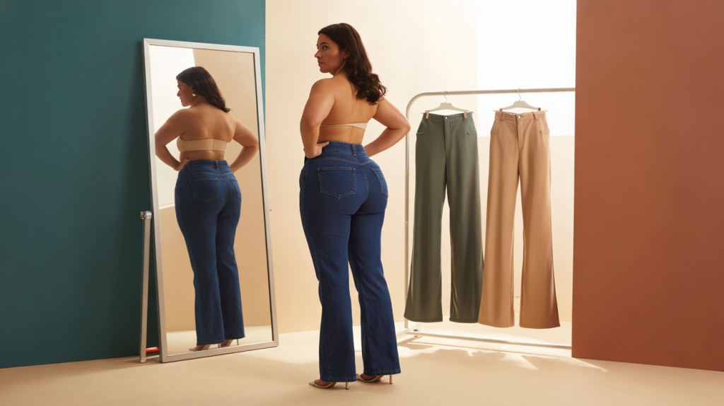 pantalon hanches larges femme