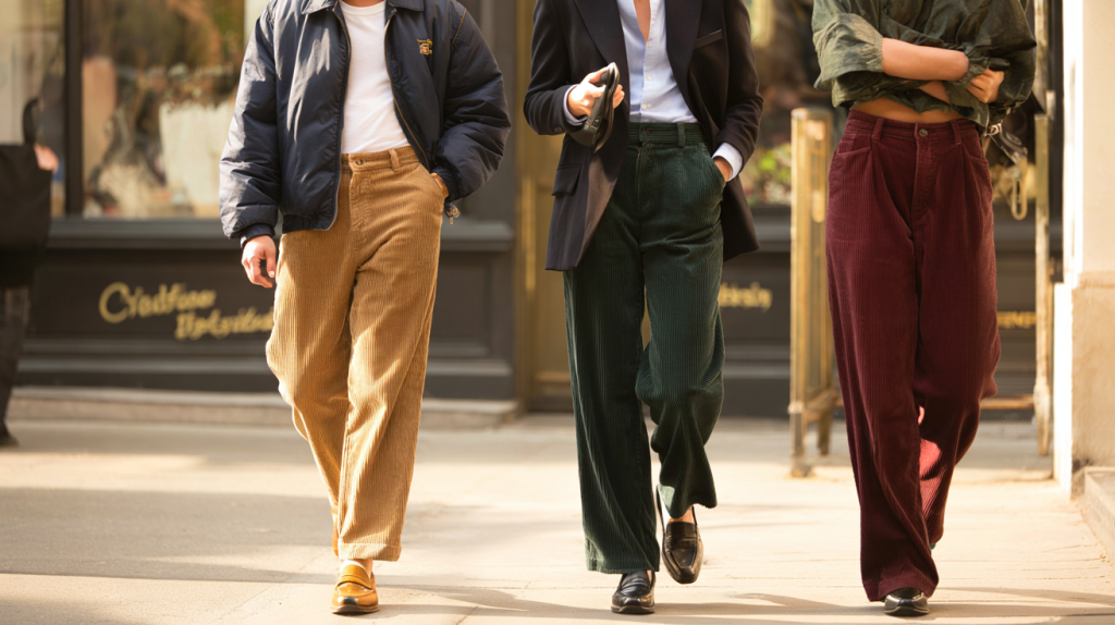 pantalon velours côtelé années 90