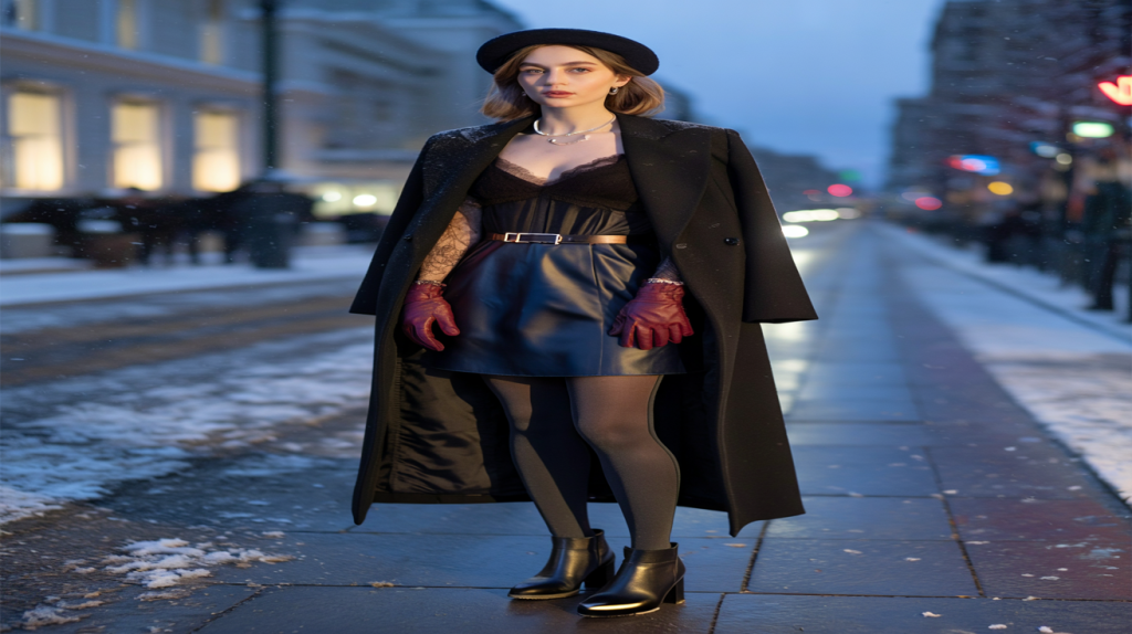 romantisme noir look hiver