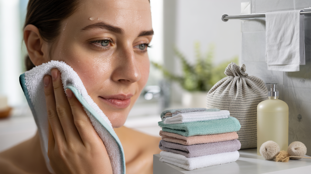 serviette visage microfibre skincare