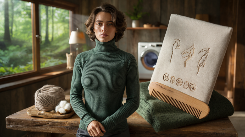 sous-pull col roulé éthique et écoresponsable