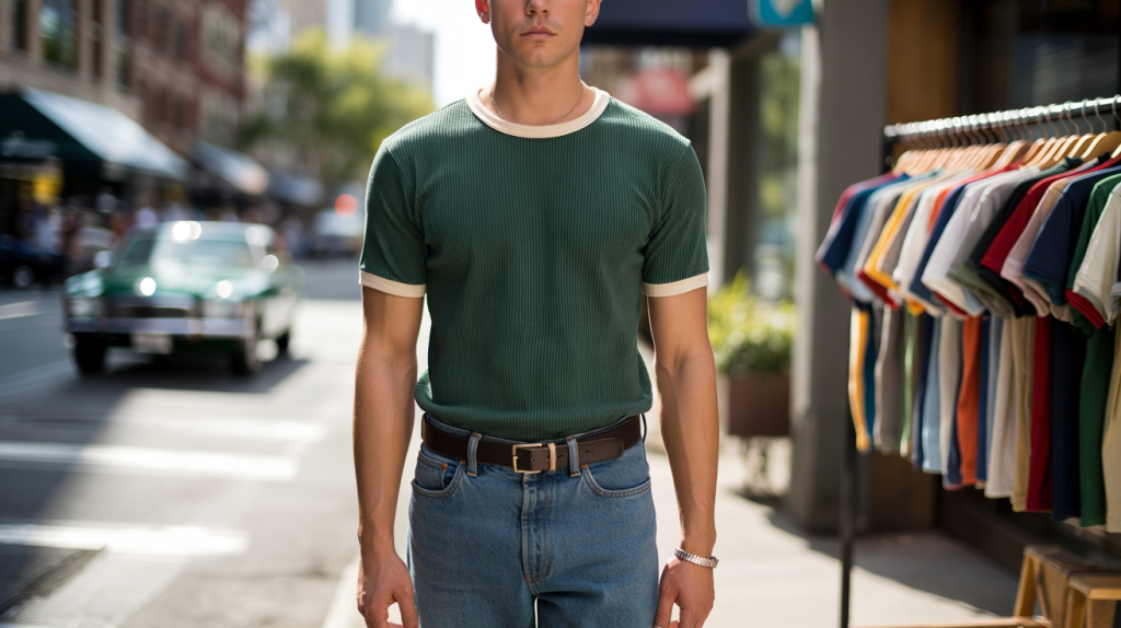 t-shirt ringer années 70