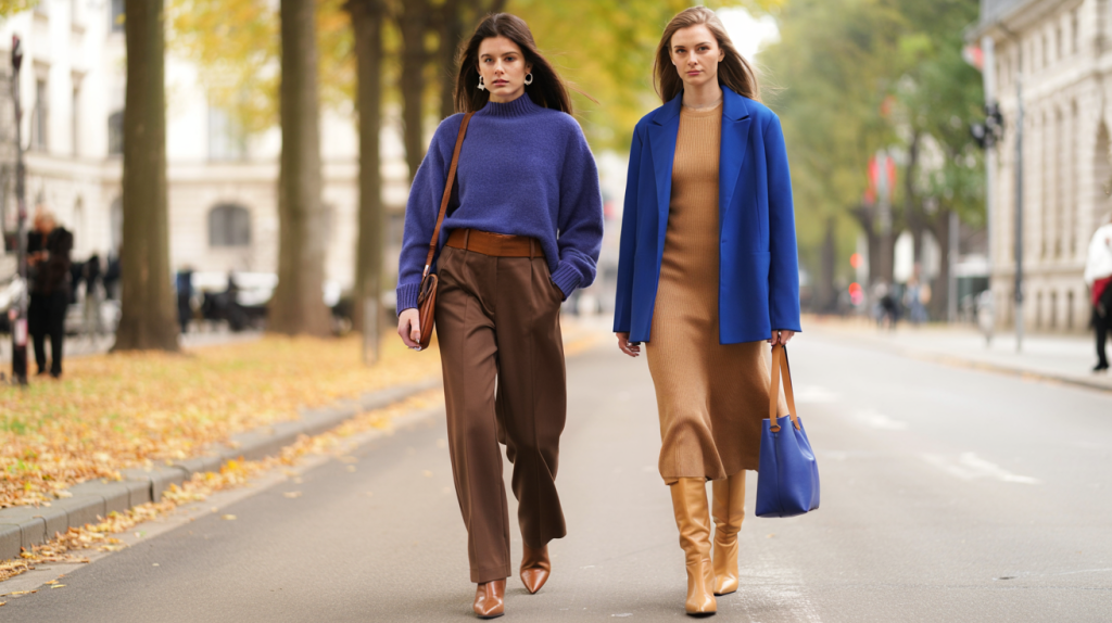 tendance color block automne 2025