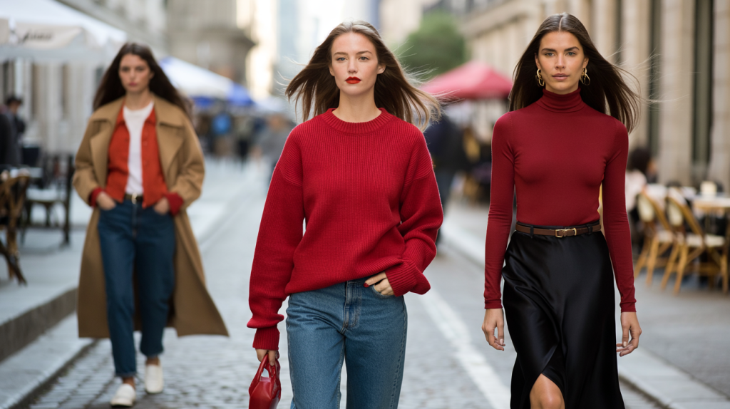 tendance pull rouge