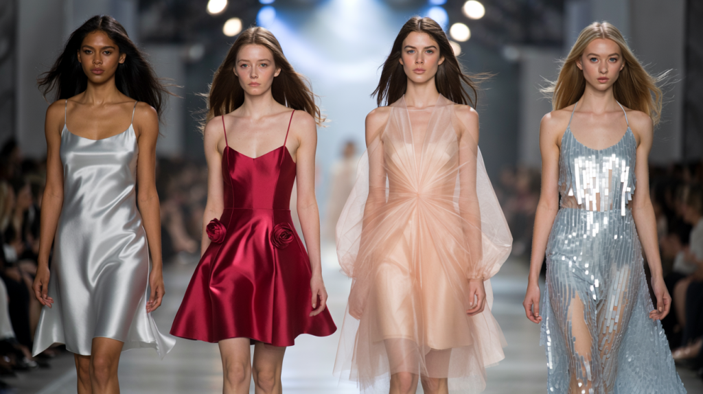 tendances robes de fête vues sur les mannequins