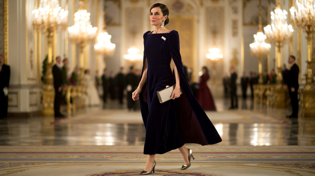 tenues de fête reine Letizia Nouvel An